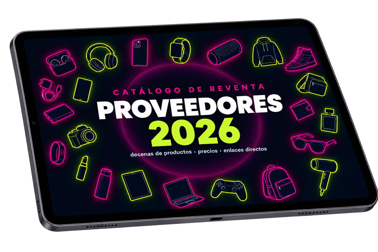 Catálogo de reventa Proveedores 2026 con siluetas de productos